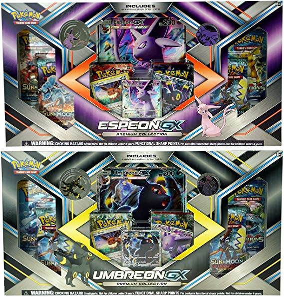 Pokemon Trading Card Game Set - Espeon GX Premium Collection and Umbreon GX Premium Collection