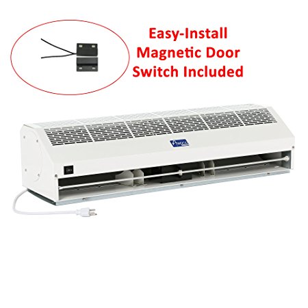 Awoco 36” Super Power 2 Speeds 1400 CFM Indoor Air Curtain with an Easy-Install Magnetic Door Switch
