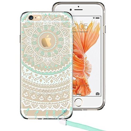 iPhone 6 Plus Case ESR Totem Series Hybrid Case TPU Bumper Hard PC Back Cover Protective Case For 55 inches iPhone 6s Plus 2015 iPhone 6 Plus 2014 Mint Mandala