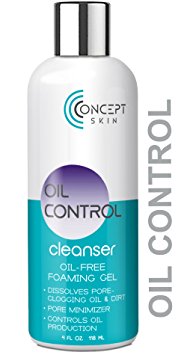 Oil Control Clarifying Face Wash, Oily Skin & Acne Deep Cleansing Face Wash with Natural Botanicals for Soft, Smooth, Clear Skin by Concept Skin Naturals (4 oz)