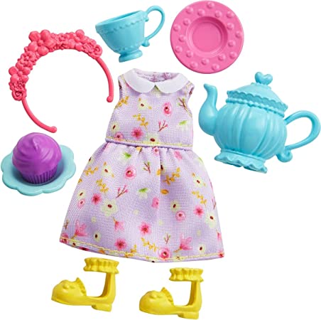 Barbie Chelsea Accessory Pack, Tea Party-Themed Clothing & Accessories, 3 To 7 Years