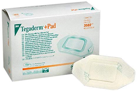 3M Tegaderm  Pad Film Dressing with Non-Adherent Pad 3582, 50 Pieces