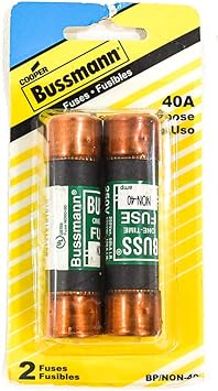 Bussmann BP/NON-40 250V K5 One-Time 40 Amp Low-Voltage Cartridge Fuse, No Size, No Color