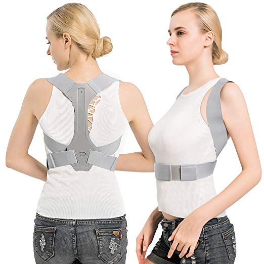 TURATA Posture Corrector for Men and Women - USA Designed [FDA Approved] Adjustable Upper Back Brace Posture Corrector bodywellness for Clavicle Support and Providing Pain Relief from Neck, Back(M)