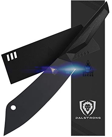 Dalstrong - 8" 'The Crixus' Chef Cleaver Hybrid Knife - Shadow Black Series - Black Titanium Nitride Coated - High Carbon - 7CR17MOV-X Vacuum Treated Steel- Sheath - NSF Certified