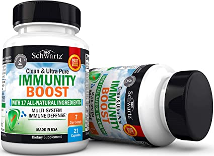 Immunity Boost Supplement with Elderberry, Vitamin A, Echinacea & Zinc - Once Daily Multi-System Immune Defense - Promotes Healthy Stress Response - Supports a Healthy Respiratory System - 21 Capsules