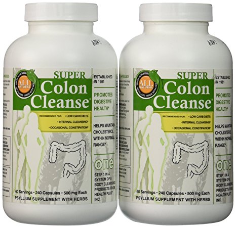 Super Colon Cleanse, 500mg, 240 Capsules (2 Pack)