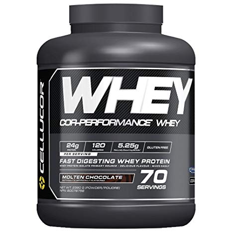 Cellucor Whey Protein Isolate Powder, Post Workout Recovery Drink, Molten Chocolate, 70 Servings, 2380g