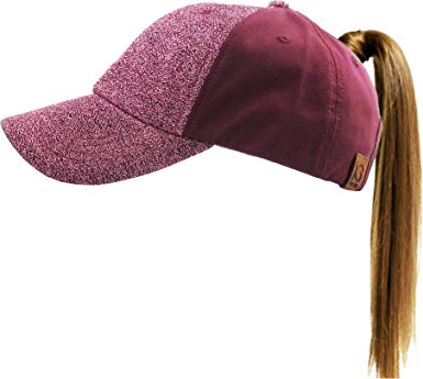 All That Glitter Ponytail Cap Comfy Sports Hat Daily Wear Messy High Bun Fits Everyone
