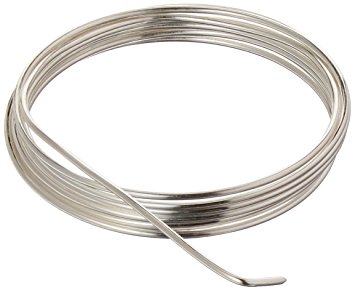 Beadsmith 14 Gauge/1.5mm Silver Plated Copper German Bead Wire Craft Wire, 1.8m/5.9'