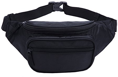 MIER 2-Pocket Sporty Running/Biking/Cycling Fanny Pack Travel Pouch