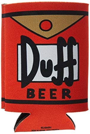 ICUP The Simpsons - Duff Beer Can Label Cold Beverage Can Cooler