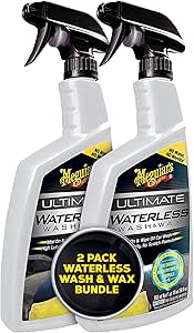 Meguiar's Ultimate Waterless Wash & Wax - Scratch-Free Waterless Car Wash That Makes Car Detailing Quick and Easy - 26 Oz (Pack of 2)