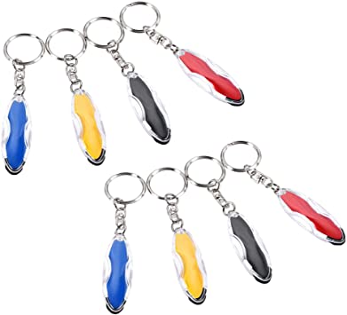 uxcell Static Electricity Discharger Keychain, Static Resin Conductive Discharge ESD Keyring, (Blue,Black,Yellow,Red,2pcs each Color)