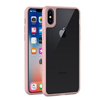 FD AIMOER iPhone x Case Ultra Slim Apple iPhone x Cover Shock-Absorption Case Anti-Scratch, Clear Back for iPhone x /iPhone 10 [Pink]