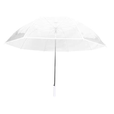 SMATI Stick Extra Large Clear Umbrella - Border - Wedding - Resistant to Wind