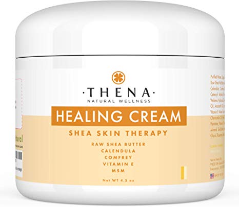 Healing Cream Body Lotion Cream Moisturizer with Shea Butter Calendula Oil Aloe Vera Organic Natural Dry Skin Care Products for Women Men