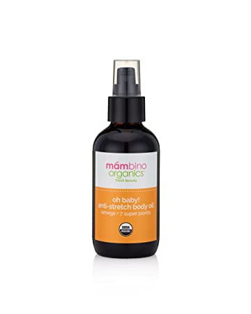 Mambino Organics Oh Baby. Belly Oil - All Natural Anti Stretch Mark Oil for Pregnancy 4 Ounces