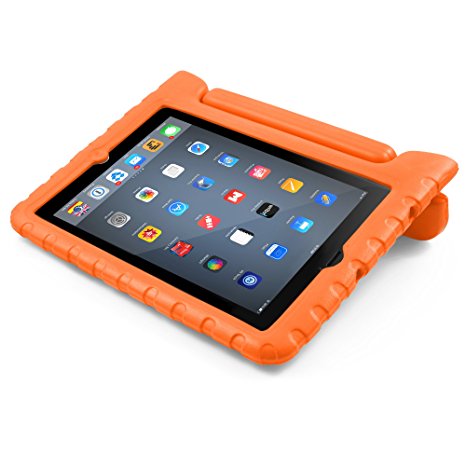 iPad Case, BUDDIBOX [EVA Series] Shock Resistant [Kids Safe][STAND Feature] Carrying Case for Apple iPad 2, iPad 3, iPad 4, and Retina, (Orange)