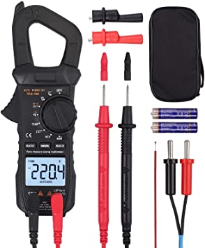 Digital Clamp Meter True RMS 6000 Counts Multitester 600A AC Current AC/DC Voltage NCV Continuity Capacitance Resistance Frequency Diode Hz Test Square Wave