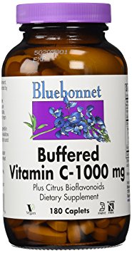 BlueBonnet Buffered Vitamin C 1000 mg Caplets, 180 Count