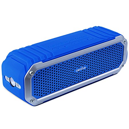 Bluetooth Speakers, COMISO [Max_Audio] Portable Bluetooth V4.0 Wireless Speaker with Dual 5W Drivers Strong Bass Up to 15 Hours Play time, Outdoor Subwoofers Speakers with Flashlight - (Navy Blue)