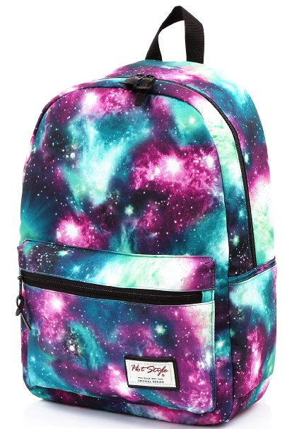 [HotStyle Fashion Printed] TrendyMax Galaxy Pattern School Backpack Cute for Girls