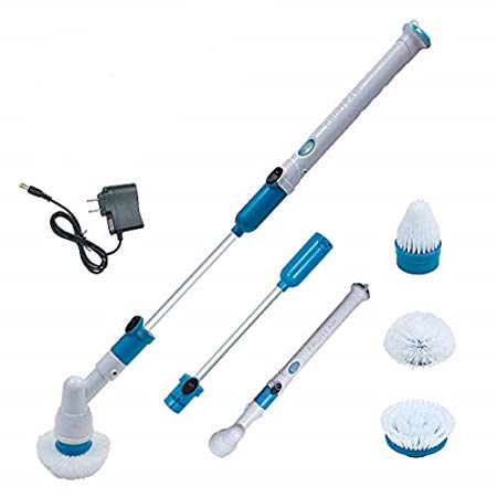 FRUITEAM Electric Spin Scrubber, Power Cordless Scrubber Upgraded Spin Scrubber | 3 in 1 Electric Cleaning Brush for Shower, Bathroom, Kitchen, Floor