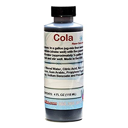 Cola Shaved Ice and Snow Cone Flavor Concentrate 4 Fl Ounce Size