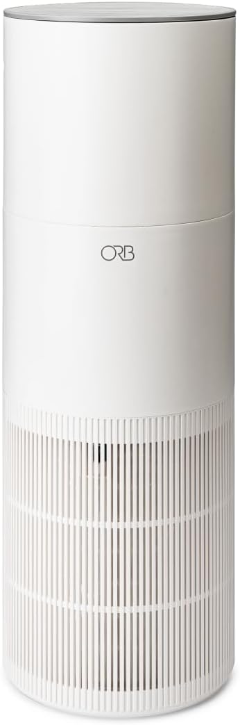 ORB 2 in 1 Air Purifier and Humidifier, 3 Stage Air Cleaning for Dust Smoke Odors Pollen Pet hairs, Air Purifier and Humidifier Combo for Home, No Water Mist and Powder Residue.