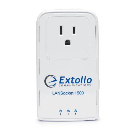 Extollo LANSocket 1500 Powerline HomePlug AV2 MIMO 2 Gbps Adapter Kit