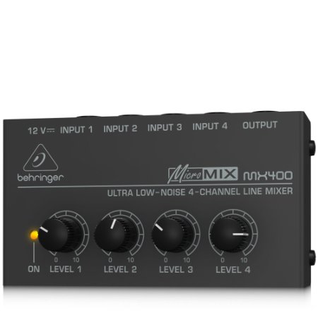 Behringer MX400 Micromix Low Noise 4 Channel Mono Line Mixer