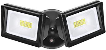 DEWENWILS 62W Dusk to Dawn LED Security Light Outdoor, 5400LM Super Bright Flood Light with Photocell, 5000K Daylight, IP65 Waterproof 2 Adjustable Heads Exterior Light for Garge, Backyard, Porch