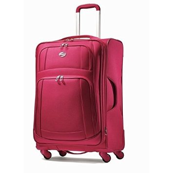 American Tourister 21 Carry On DeLite 20 Ultra-Lightweight Luggage Spinner Cherry Red