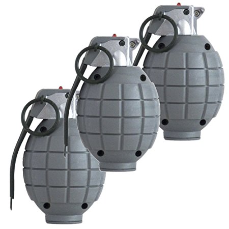 Kids Army SAS Toy Hand Grenades - Set Of 3 Black Dummy Grenades [Toy]