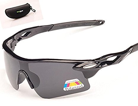 Lightweight and durable Sports Sunglasses with UV400 Wraparound Protection. Perfect for various sports such as running, cycling, hiking etc. Come with a Hard Protective Case.