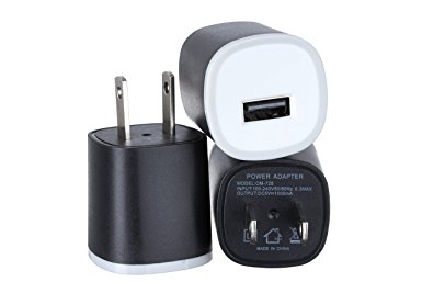 OMNI INC 3PC Universal USB Port [Matte Black] Rapid Speed Power Adapter Wall Charger AC/DC Power Adapter Home Wall Charger Plug for iPhone 7/7 6/6 plus Samsung Nokia HTC Google Smart Phone