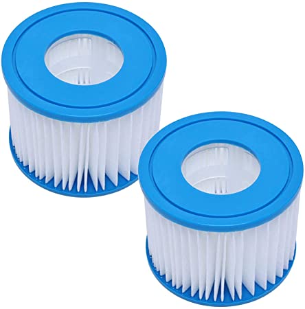 Wadoy Spa Filter Replacement Cartridge Type VI Compatible with SaluSpa, Lay-Z-Spa Inflatable Hot Tubs, Type VI Filter Compatible with Bestway Coleman Type VI Spa Filter Cartridges (2 Packs)