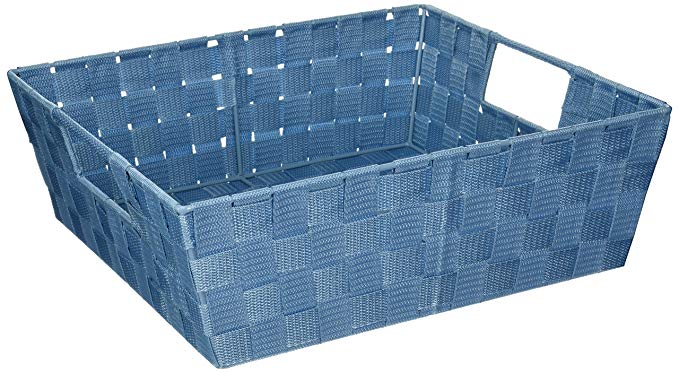 Whitmor Woven Strap Shelf Storage Tote, Berry Blue