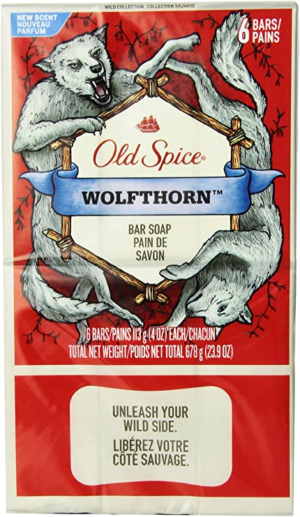 Old Spice Wild Collection Wolfthorn Men's Bar Soap 6 Count