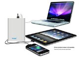 Lizone Extra Pro 40000mAh External Battery Charger for Apple MacBook Pro AirHP and LenovoUSB Power Bank Charger for Apple iPad iPhone Samsung MOTO LG HTCAluminum UniBody Silver 40000mAh