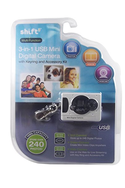 Shift3 Multi-function 3-in-1 Usb Mini Digital Camera with Keyring (VARIOUS COLORS)
