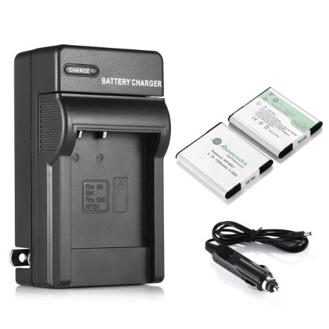 Powerextra 2 PCS Replacement NP-BN1 Rechargeable Li-ion Battery   Charger For Sony Cyber-shot DSC-QX10, DSC-QX30, DSC-QX100, DSC-TF1, DSC-TX10, DSC-TX20, DSC-TX30, DSC-W530, DSC-W570, DSC-W650, DSC-W800, DSC-W830 Digital Camera(Free Car Charger Available)