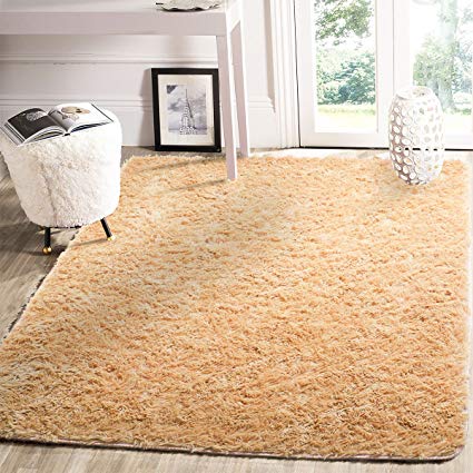 Supmaker Soft Indoor Modern Area Rugs Fluffy Living Room Carpets Suitable for Children Bedroom Decor Nursery Rugs 4 Feet by 5.3 Feet (FX-Kaqi-120x160)