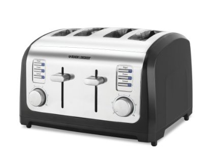 Black & Decker T4030 4-Slice Toaster, Stainless Steel