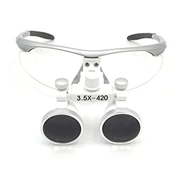 Aphrodite New Design Silver 3.5 X Surgical Binocular Loupes 420mm