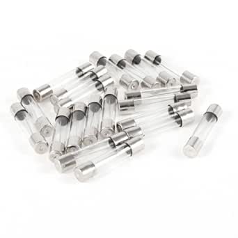 uxcell 20pcs Fast Blow Glass Tube Fuse 15A 250V 6 mm x 30 mm (Pack of 20)