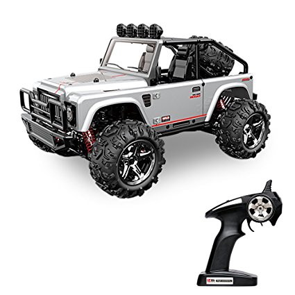 Vatos Remote Control Cars RC Cars Off Road High Speed 4WD 45km/h 1:22 Scale 50M Remote Control 2.4GHz Electric Vehicle Buggy RC Trucks with LED Night Vision VL-BG1511B-W (Silver)