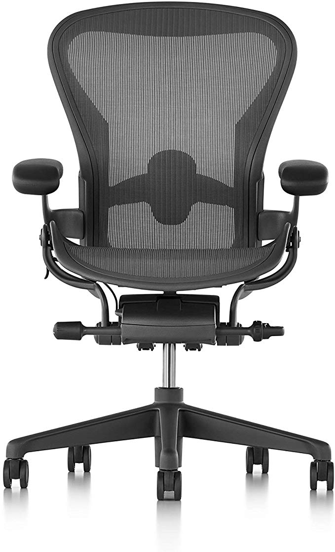 Herman Miller AER1B21HWAJG1G1G1BBBK23103 Aeron Chair, B, Graphite