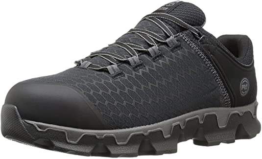 Timberland PRO Men's Powertrain Sport Alloy Safety Toe Electrical Hazard Athletic Work Shoe, Black Synthetic, 7